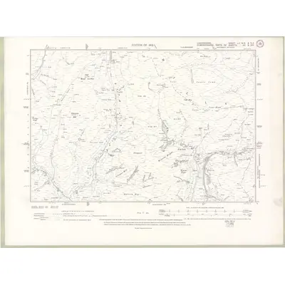 1909 Map of Lanarkshire Sheet LII.NE & SE, 1912 Print