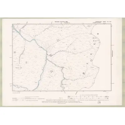 1896 Map of Lanarkshire Sheet LIII.NE, 1899 Print