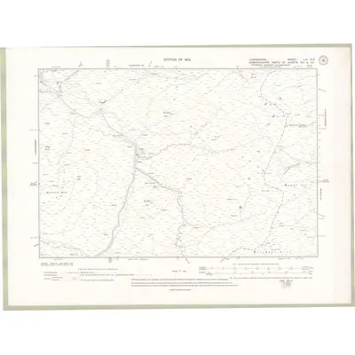 1909 Map of Lanarkshire Sheet LIII.NE, 1912 Print