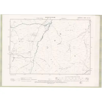 1896 Map of Lanarkshire Sheet LIII.NW, 1899 Print