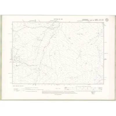 1909 Map of Lanarkshire Sheet LIII.NW, 1912 Print