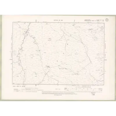 1909 Map of Lanarkshire Sheet LIII.SE, 1912 Print