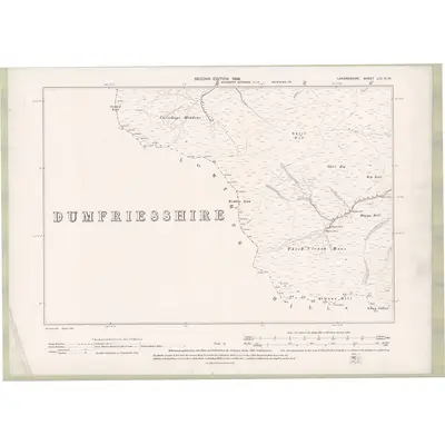 1896 Map of Lanarkshire Sheet LIV.NW, 1899 Print