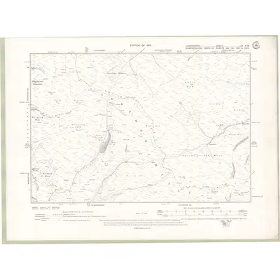 1909 Map of Lanarkshire Sheet LIV.NW, 1912 Print