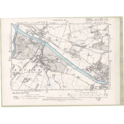 1895 Map of Lanarkshire Sheet V.NE, 1898 Print