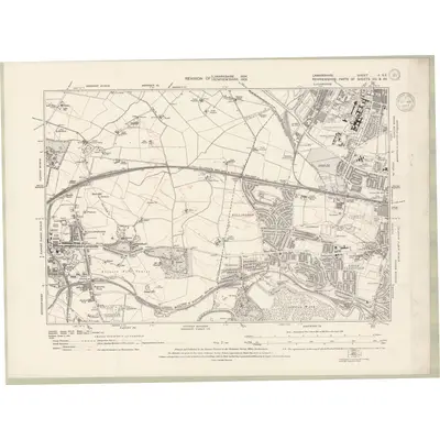 1934 Map of Lanarkshire Sheet V.SE, 1937 Print