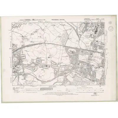 1938 Map of Lanarkshire Sheet V.SE, 1944 Print