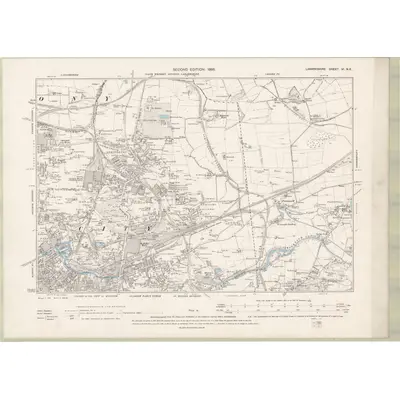 1896 Map of Lanarkshire Sheet VI.NE