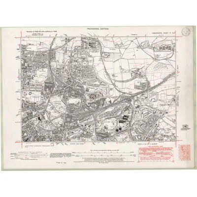 1938 Map of Lanarkshire Sheet VI.NE, 1946 Print