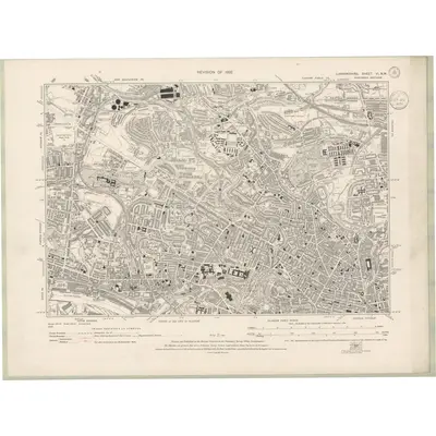1933 Map of Lanarkshire Sheet VI.NW, 1932 Print