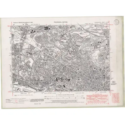 1938 Map of Lanarkshire Sheet VI.NW, 1946 Print