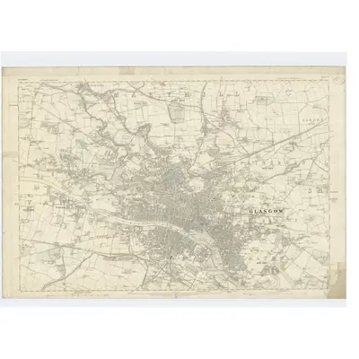 1858 Map of Lanarkshire, Sheet VI, 1865 Print
