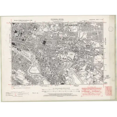 1938 Map of Lanarkshire Sheet VI.SE, 1946 Print