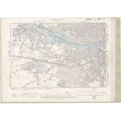 1894 Map of Lanarkshire Sheet VI.SW, 1897 Print