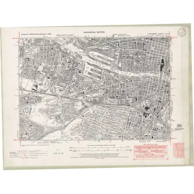 1938 Map of Lanarkshire Sheet VI.SW, 1946 Print