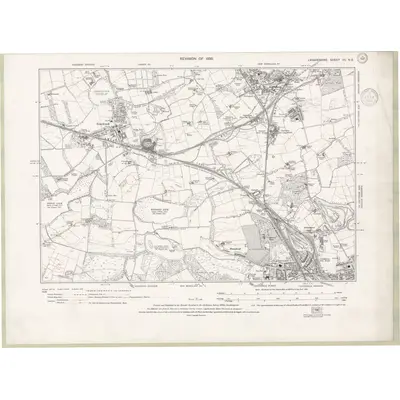 1935 Map of Lanarkshire Sheet VII.NE, 1940 Print
