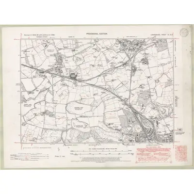 1937 Map of Lanarkshire Sheet VII.NE, 1947 Print