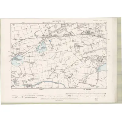 1897 Map of Lanarkshire Sheet VII.NW, 1899 Print