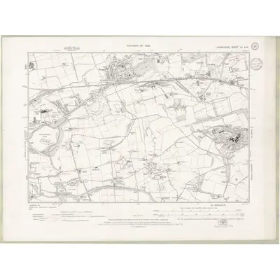 1935 Map of Lanarkshire Sheet VII.NW, 1933 Print