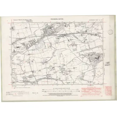 1938 Map of Lanarkshire Sheet VII.NW, 1946 Print