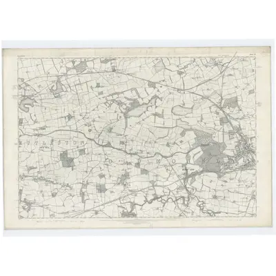 1858 Map of Lanarkshire, Sheet VII, 1864 Print