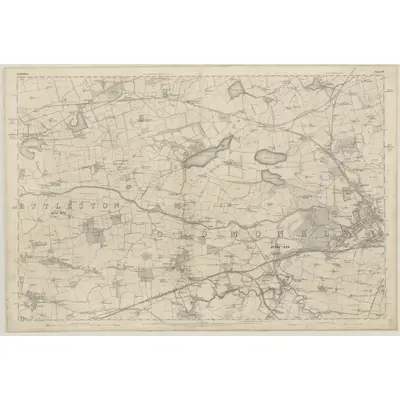 1858 Map of Lanarkshire, Sheet VII, 1864 Print
