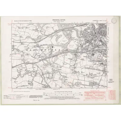 1938 Map of Lanarkshire Sheet VII.SE, 1947 Print