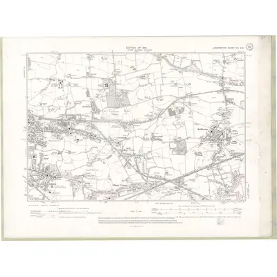 1910 Map of Lanarkshire Sheet VII.SW, 1914 Print