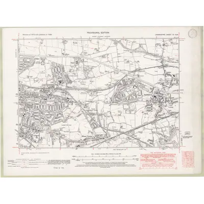1938 Map of Lanarkshire Sheet VII.SW, 1947 Print