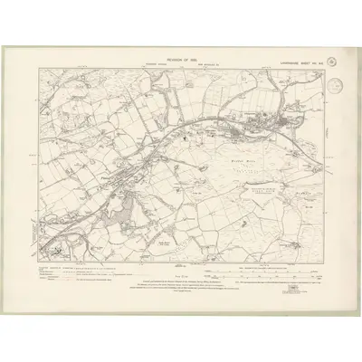 1935 Map of Lanarkshire Sheet VIII.NE, 1939 Print