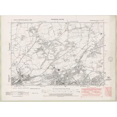 1938 Map of Lanarkshire Sheet VIII.NW, 1947 Print