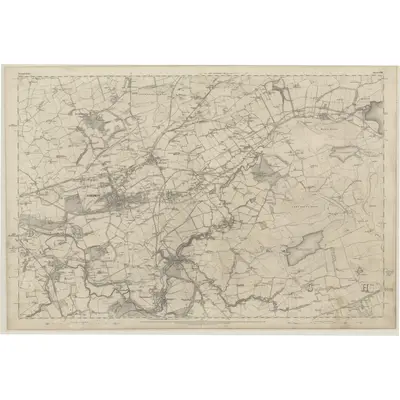 1859 Map of Lanarkshire, Sheet VIII, 1864 Print