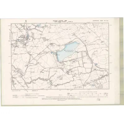 1897 Map of Lanarkshire Sheet VIII.SE, 1899 Print