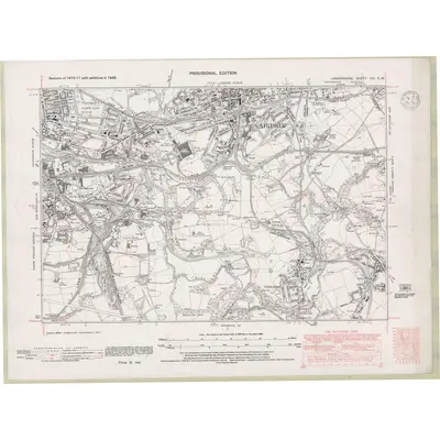 1938 Map of Lanarkshire Sheet VIII.SW, 1947 Print
