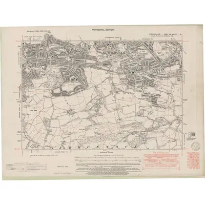 1940 Map of Lanarkshire Sheet X.centre, 1949 Print