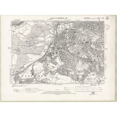 1934 Map of Lanarkshire Sheet X.NW, 1939 Print