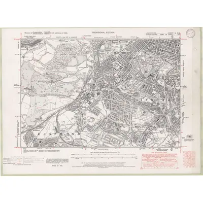 1938 Map of Lanarkshire Sheet X.NW, 1940 Print