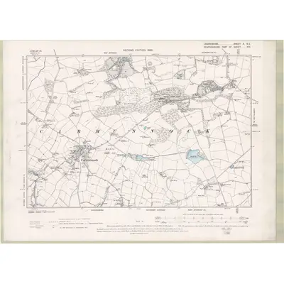 1896 Map of Lanarkshire Sheet X.SE, 1898 Print