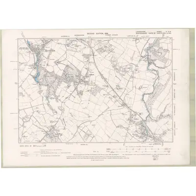 1896 Map of Lanarkshire Sheet X.SW, 1899 Print