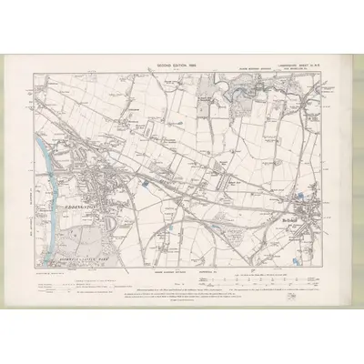 1897 Map of Lanarkshire Sheet XI.NE, 1899 Print