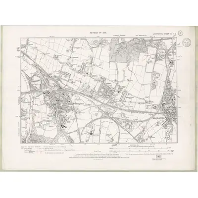 1935 Map of Lanarkshire Sheet XI.NE, 1939 Print