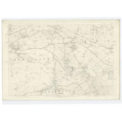 1859 Map of Lanarkshire, Sheet XI, 1864 Print