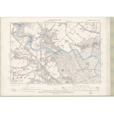 1897 Map of Lanarkshire Sheet XI.SE, 1899 Print