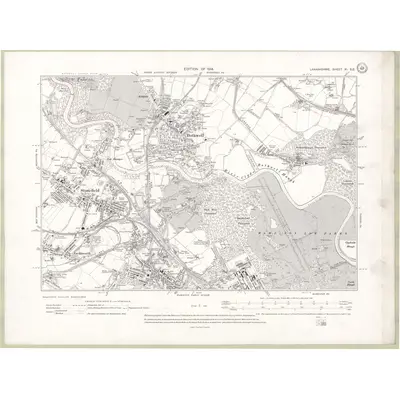1910 Map of Lanarkshire Sheet XI.SE, 1914 Print