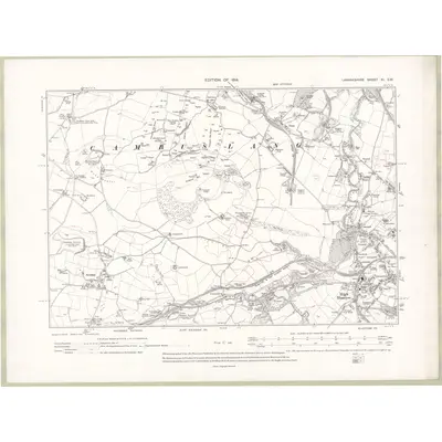 1910 Map of Lanarkshire Sheet XI.SW, 1914 Print