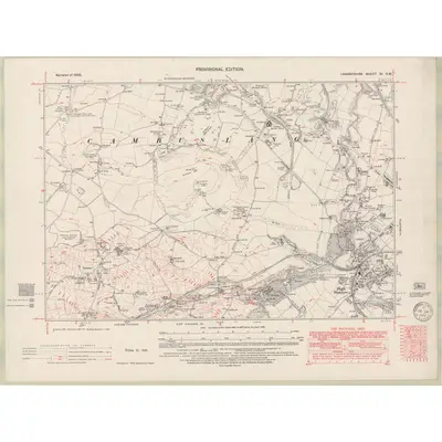 1935 Map of Lanarkshire Sheet XI.SW, 1949 Print