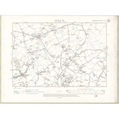 1910 Map of Lanarkshire Sheet XII.NE, 1913 Print