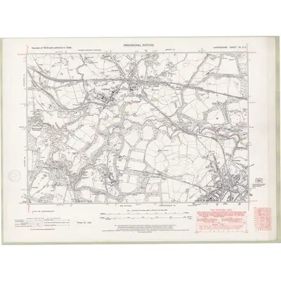 1938 Map of Lanarkshire Sheet XII.SE, 1947 Print