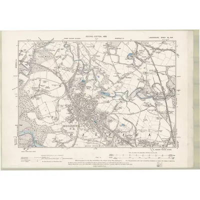 1897 Map of Lanarkshire Sheet XII.SW, 1899 Print