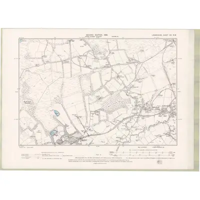 1897 Map of Lanarkshire Sheet XIII.NW, 1899 Print